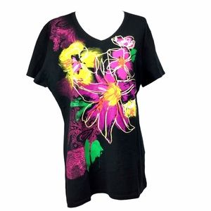 Just My Size Graphic Print Shirt Sleeve T-shirt 1X
